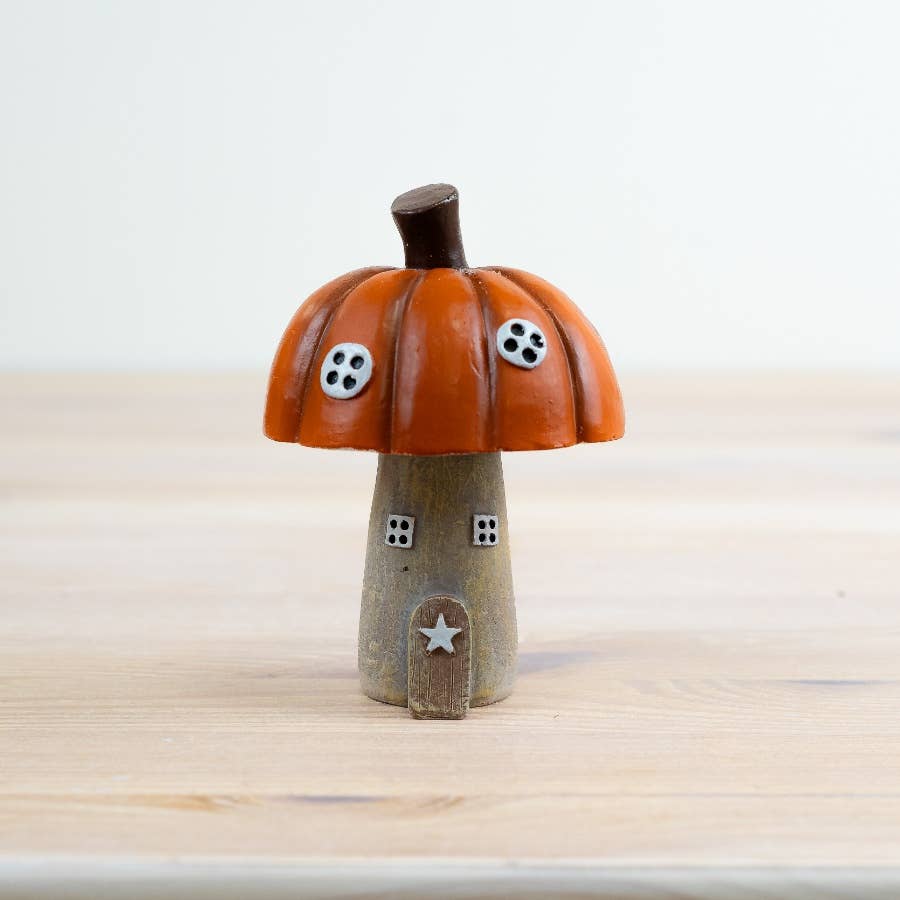 Pumpkin Roof House Ornament, 11cm