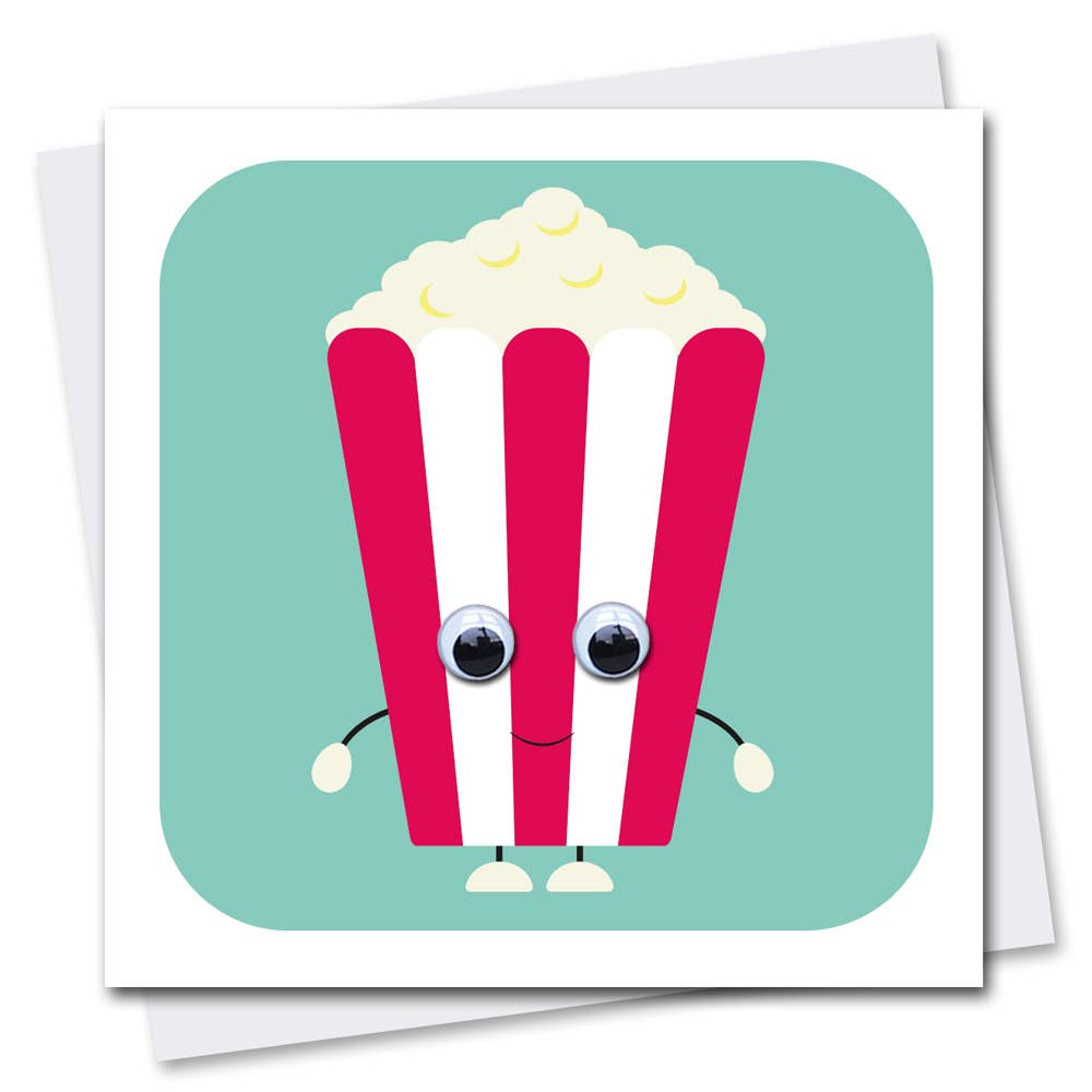 Birthday Card | Popcorn | Children's Card | Googly Eyes