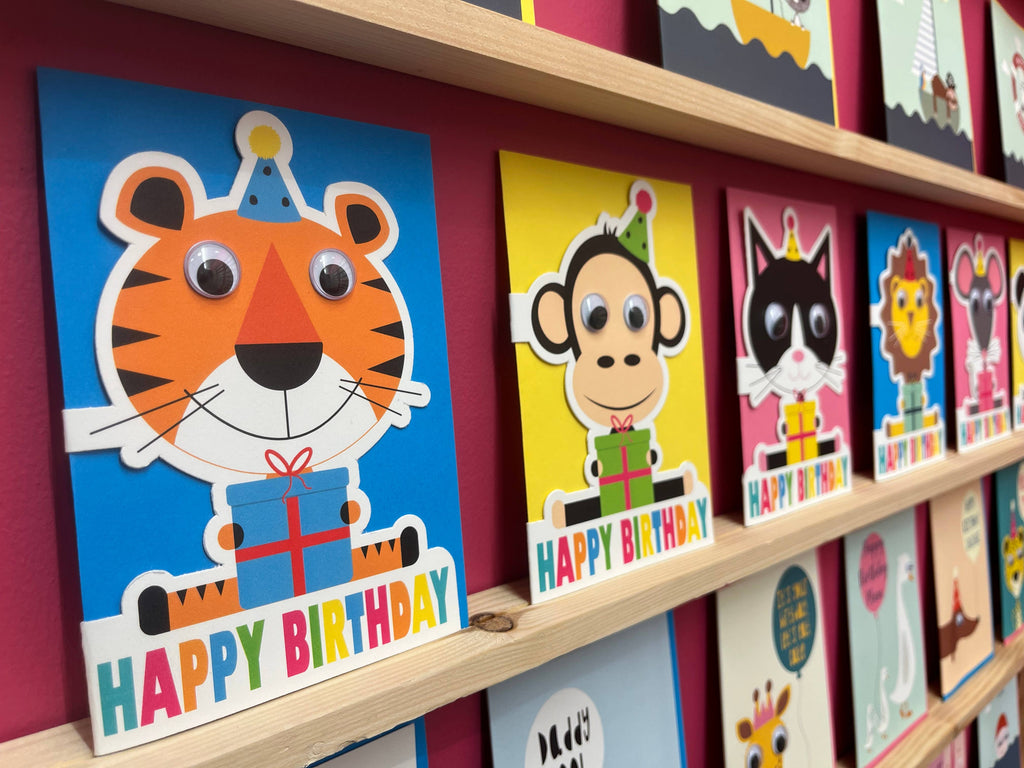 Die Cut Cat birthday card | Kids Birthday Cards | Cat Cards