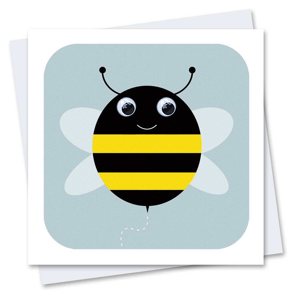 Birthday Card | Bee | Children's Card | Googly Eyes