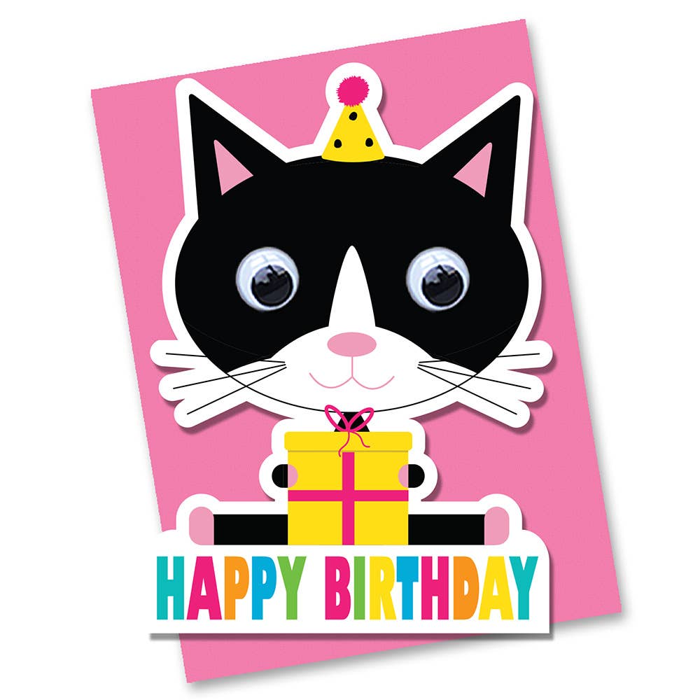Die Cut Cat birthday card | Kids Birthday Cards | Cat Cards