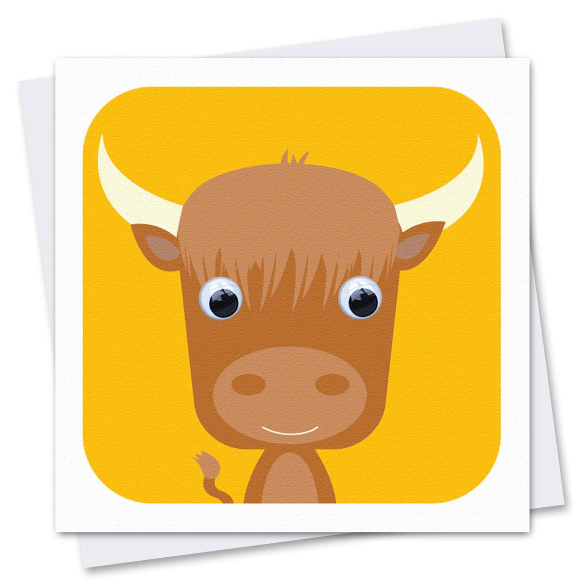 Highland Cow Card | Smiley Coo | You Make My Heart Moo